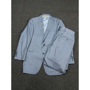 Hickey Freeman Suit Men's 38R Blue Super 150s Wool Italy Business